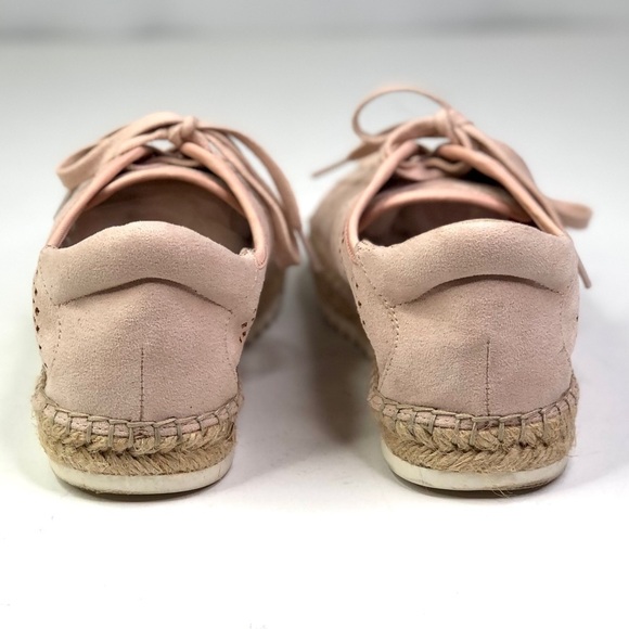 Marc Fisher ballet pink vegan suede perforated sneaker espadrilles 6.5 - Picture 3 of 11
